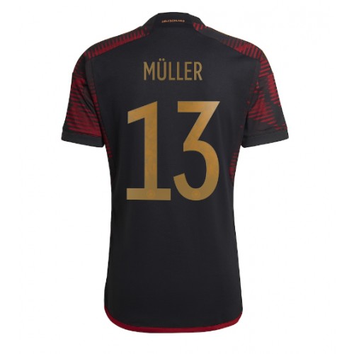 Niemcy Thomas Muller #13 Koszulka Wyjazdowych MŚ 2022 Krótki Rękaw